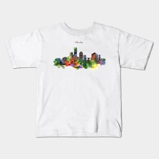 Watercolor Painting - Milwaukee Skyline Kids T-Shirt